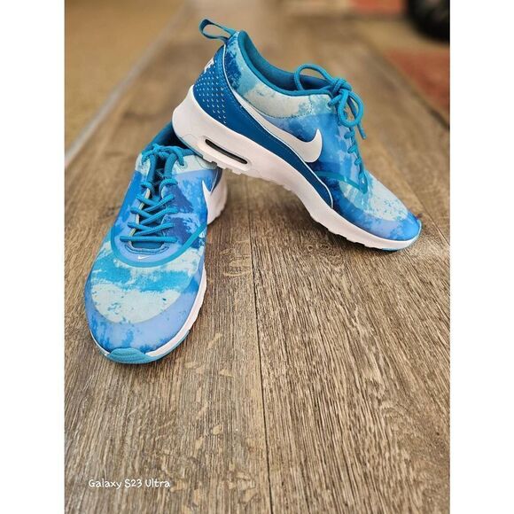 Nike Air Max Thea Print Blue Lacquer White EUC - Picture 4 of 13